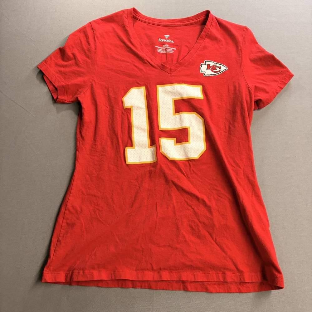 Fanatics Patrick Mahomes #15 Kansas City Chiefs Women’s Medium V Neck T Shirt